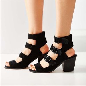 Kelsi Dagger Brooklyn Kristie Peep-Toe Buckle Heel